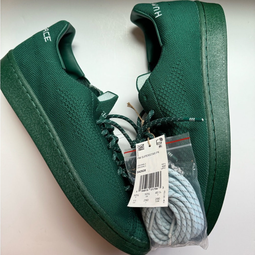adidas Mens Pharrell x Superstar Primeknit S42928 Dark Green size men’s 11